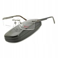 Bezramkowe prostokątne oprawki okularowe Nikitana z flexami STNK3A GRAFIT