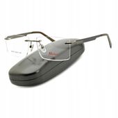 Bezramkowe prostokątne oprawki okularowe Nikitana z flexami STNK3A GRAFIT