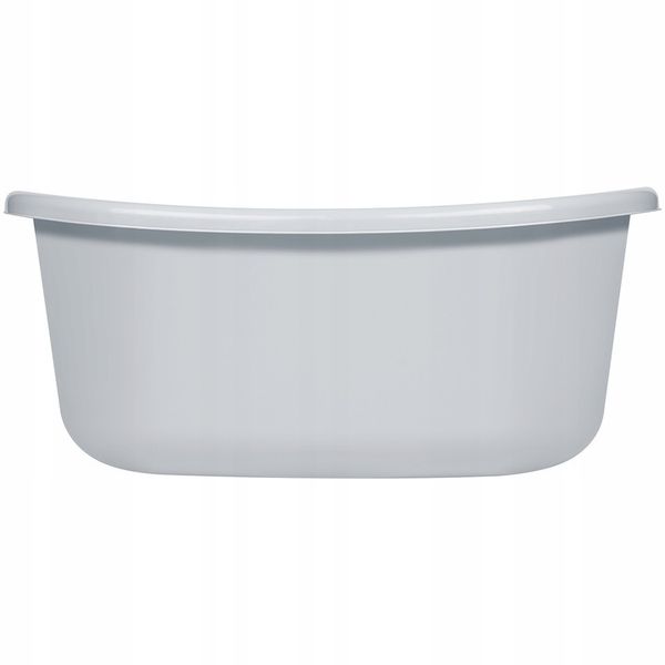 DUŻA MISKA WANIENKA OWALNA PLASTIKOWA Z UCHWYTAMI KOSZ NA PRANIE 45L SZARA zdjęcie 5