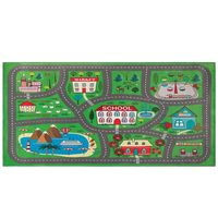 Dywan dziecięcy nadruk z miastem 80 x 150 cm TUTAK