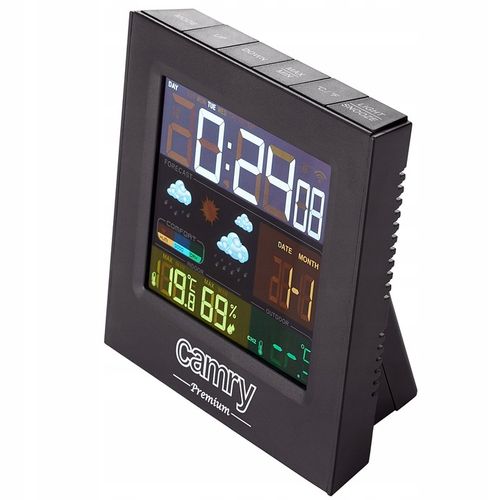 STACJA POGODOWA POGODY BEZPRZEWODOWA TERMOMETR HIGROMET CZUJNIK ZEGAR DATA na Arena.pl