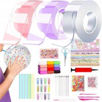 ZESTAW 3 ROLKI 3m TAŚMA NANO BUBBLE ROBIENIA DMUCHANIA BANIEK BAŃKI DZIECI