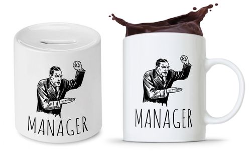 Dla Kierownika Zestaw Kubek + Skarbonka Prezent Z Nadrukiem Ze Zdjęciem na Arena.pl