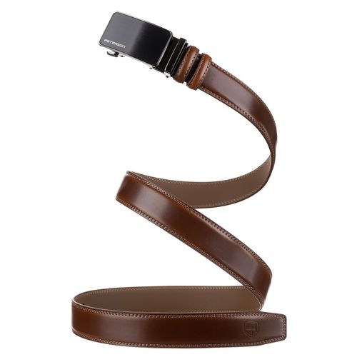 pasek męski z automatyczną klamrą wykonany ze skóry naturalnej na Arena.pl