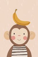 Plakat 61x91,5cm Wzory dla Dzieci, Dziewczynki i Chłopca - Małpek