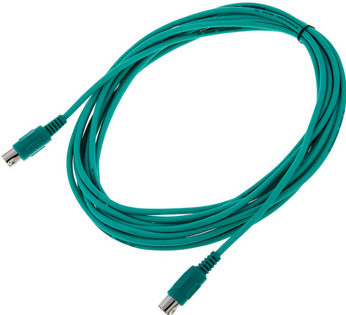 Kabel przewód MIDI 5 pin 5 m the sssnake zielony