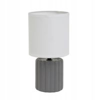 LAMPA STOŁOWA STOJĄCA LAMPKA NOCNA 24 CM SZARA KLASYCZNA NISKA NA STÓŁ