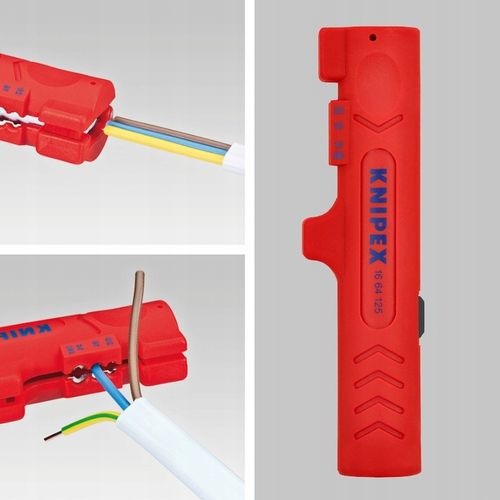 Ściągacz Izolacji Nóż do Kabli YDY YKY YDYp Uniwersalny KNIPEX 16 64 125 SB na Arena.pl