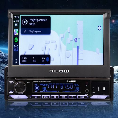 RADIO SAMOCHODOWE 1-DIN 7 CALI WYSUWANY DOTYKOWY EKRAN CARPLAY ANDROID na Arena.pl