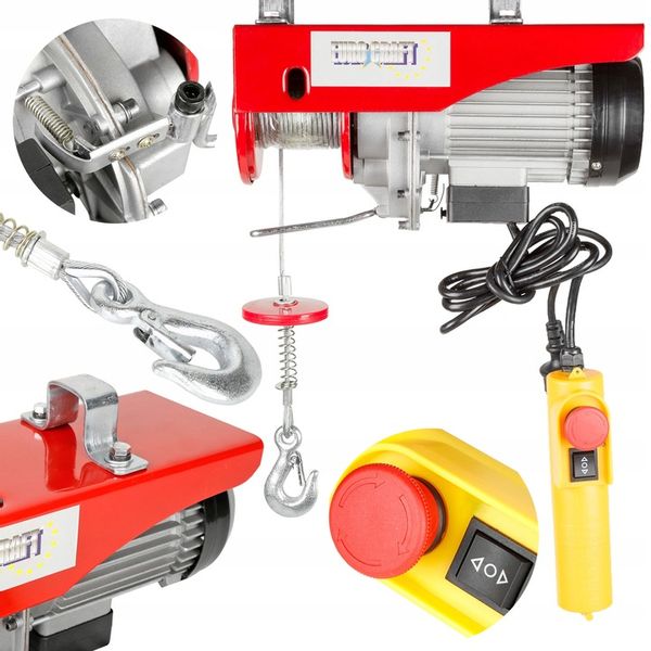 WYCIĄGARKA ELEKTRYCZNA WCIĄGARKA 800KG 2000W LINOW SUWNICA STEROWANA HJ207 zdjęcie 1