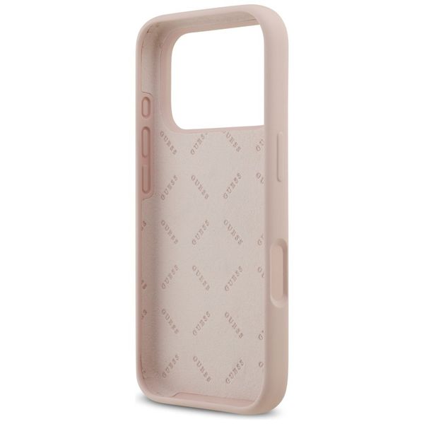 Etui Guess Silicone Big 4G Script do iPhone 17 Pro różowy zdjęcie 7