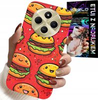 ETUI DO XIAOMI REDMI 14C 4G - SŁODKIE UŚMIECHNIĘTE BURGERY POKROWIEC