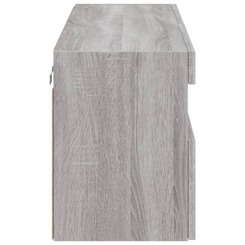 Ścienna szafka TV z LED, szary dąb sonoma, 100x30x40 cm na Arena.pl