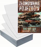 Ulotki A4 reklamowe firmowe 100szt różne wzory ZŁOMOWANIE POJAZDÓW