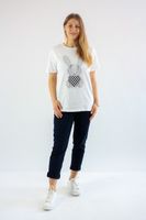 Bluzka krótki rękaw z króliczkiem i kryształkami Nolita Biała L