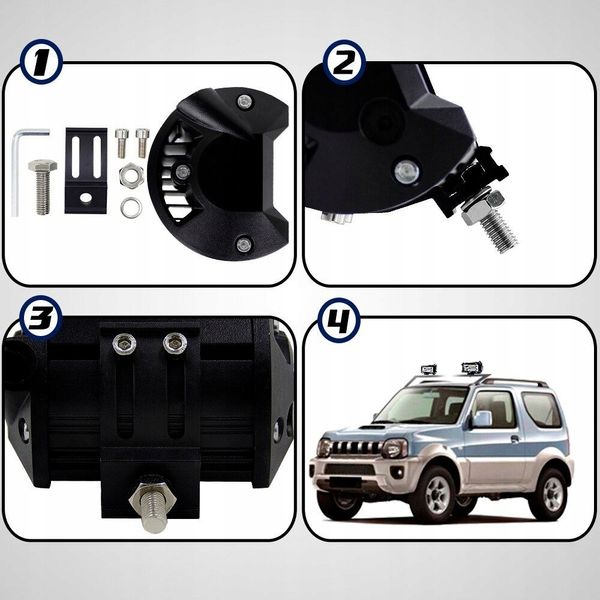 2 x Halogen motocyklowy-doświetlacz 72W+WŁĄCZNIK zdjęcie 6