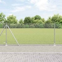 Słupek ogrodzeniowy. Srebrny 25 x 0,8 m (siatka 13 mm) Stal