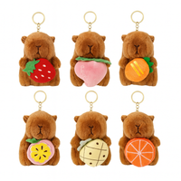 brelok do kluczy pluszowa, puchata kapibara naciągane owoce 1szt. losowy