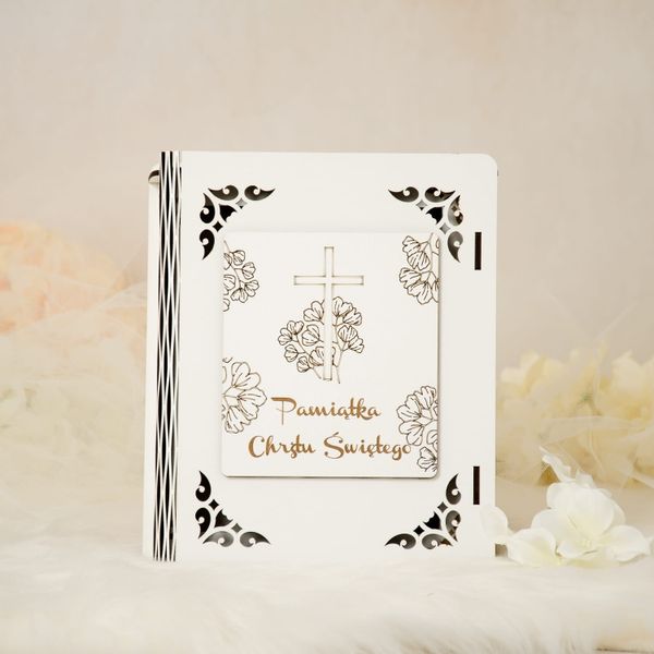 Biblia w pudełku z grawerem Pamiątka Chrztu Świętego OBC-1 zdjęcie 4