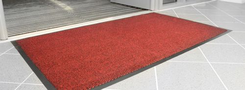 Wycieraczka wewnętrzna wejściowa do butów Vyna-Plush 60x90 cm czerwona na Arena.pl