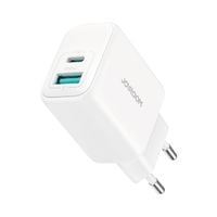 ładowarka sieciowa usb-c usb-a 20w pd qc 3.0 - biała
