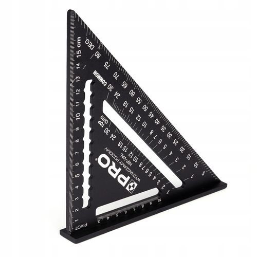 KĄTOWNIK STOLARSKI CIESIELSKI ALUMINIOWY PRZYMIAR KĄTOMIERZ BUDOWLANY 175mm na Arena.pl