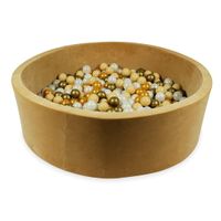 Suchy basen 130x40 Velvet Soft Carmel z piłeczkami 700 szt.(beżowe, stare złoto, złote, opalizujące)