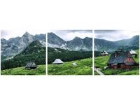 70 90CM OBRAZ 3 ELEM CHATY TATRZAŃSKIE ŚCIENNY DRUK PŁÓTNO