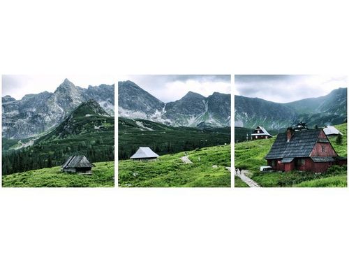 70 90CM OBRAZ 3 ELEM CHATY TATRZAŃSKIE ŚCIENNY DRUK PŁÓTNO na Arena.pl