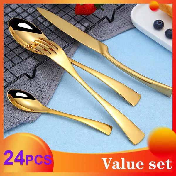 Zestaw  Sztućców 24 szt - HOME DECOR - Piękno I Elegancja Srebrny zdjęcie 8