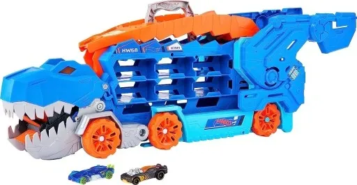 HOT WHEELS T-REX MEGA TRANSPORTER TORY WYŚCIGOWE zdjęcie 1