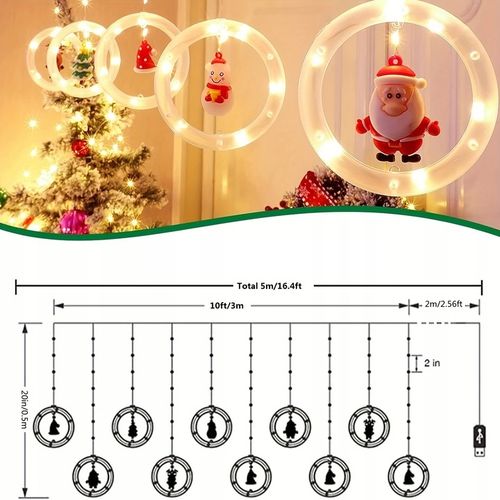 Światło Okien Świąteczne Pętle Świąteczne Oświetlenie Drzewa Świątecznego na Arena.pl