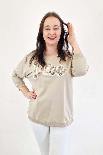 Bluza Damska z Nadrukiem Dioe Beżowa UNI na Arena.pl
