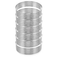 6x Foremki na Tartaletki Perforowane Rant Mała Forma do Tarty Babeczki 8 cm