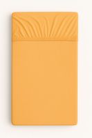 Prześcieradło bawełniane z gumką do łóżeczka 120x60 cm - brzoskwiniowe