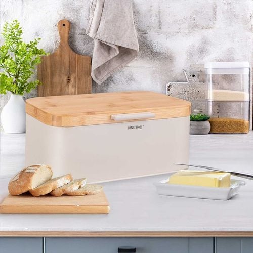 chlebak stalowy z babusową pokrywą kinghoff kh-1928 na Arena.pl