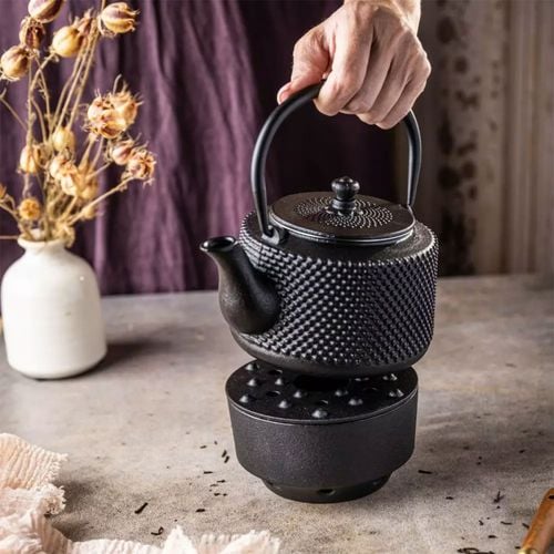 zaparzacz żeliwny dzbanek 0,8l z filtrem i podgrzewaczem kinghoff kh-1847 na Arena.pl