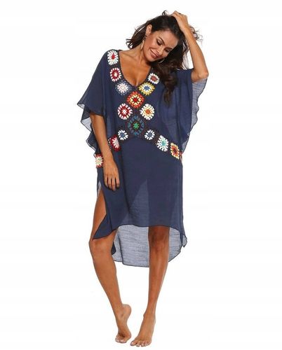 PAREO TUNIKA BOHO LETNIA SUKIENKA NARZUTKA PLAŻOWA na plażę ZWIEWNA na Arena.pl