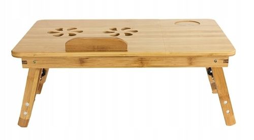 STOLIK pod LAPTOPA do ŁÓŻKA KOMPUTER PODSTAWKA PÓŁKA DREWNIANY REGULOWANY na Arena.pl