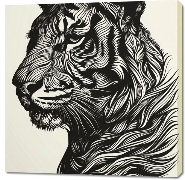 Obraz 90x90cm Tygrysi Gwizd zdjęcie 1