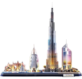 PUZZLE 3D LED CITY LINE DUBAI CUBIC FUN 183 Elementy Prezent