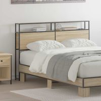 Zagłówek do przechowywania z półką dąb sonoma 135 cm