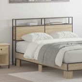 Zagłówek do przechowywania z półką dąb sonoma 135 cm