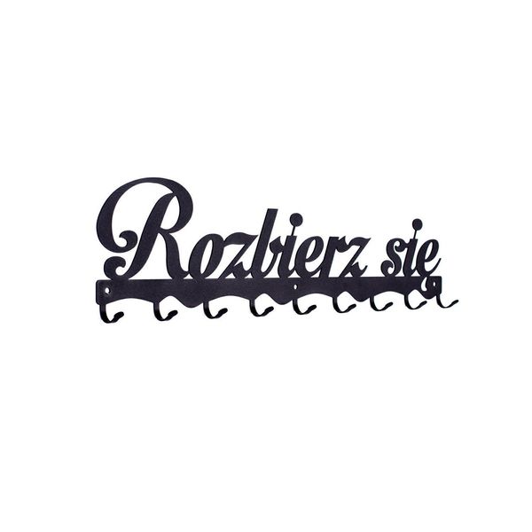 Wieszak ścienny Rozbierz się czarny zdjęcie 2