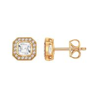 Złote kolczyki KZC6470 - Cyrkonia