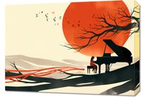 Obraz 70x50cm Pianistka