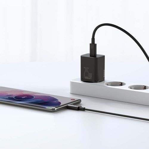 Szybka ładowarka sieciowa Baseus USB typ C + kabel USB-C - USB-C 25W 3A na Arena.pl