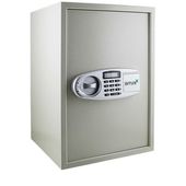 SEJF ELEKTRONICZNY JASNOSZARY PODWÓJNY ZAMEK BIOMETRYCZNY