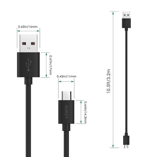 AUKEY CB-D11 szybki kabel Quick Charge micro USB-USB | 3.2m na Arena.pl