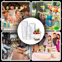 KUBEK PUCHARKI NA PRZEKĄSKI DESERY POJEMNIK NA DESER KWADRATOWY 120ml 50szt